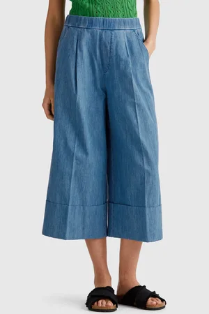 Benetton Weite Jeans Mit Bündchen