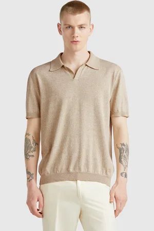 Benetton Kurzärmliges Poloshirt Aus Baumwollmischung