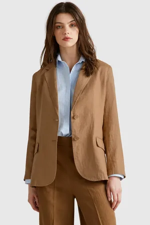 Benetton Blazer Aus Reinem Leinen