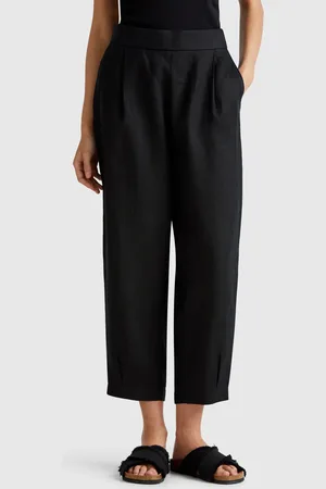 Benetton Weiche Hose Aus Reinem Leinen