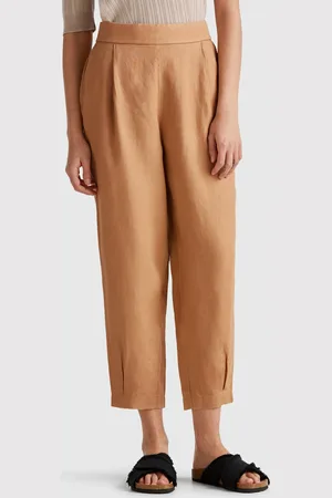 Benetton Weiche Hose Aus Reinem Leinen