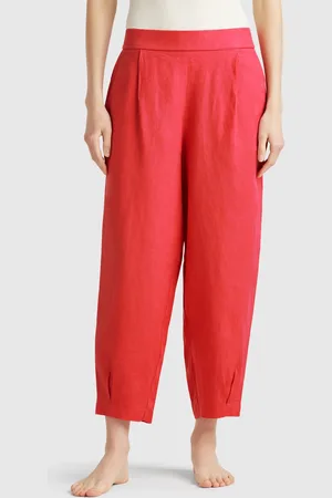 Benetton Weiche Hose Aus Reinem Leinen