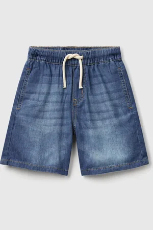 Benetton Chambray-bermudashorts Mit Kordelzug