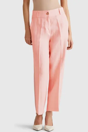 Benetton Gerade Geschnittene Hose Aus Reinem Leinen
