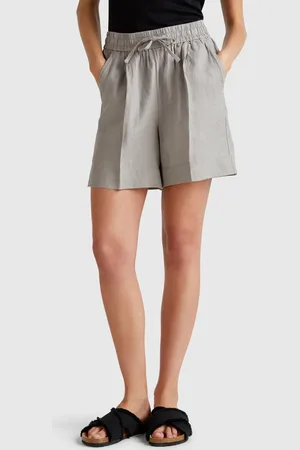 Benetton Shorts Aus Reinem Leinen Mit Kordelzug