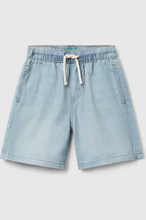 Benetton Chambray-bermudashorts Mit Kordelzug