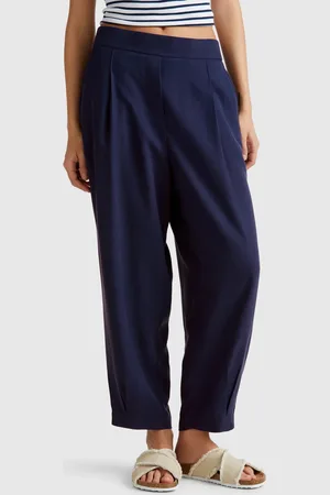 Benetton Fließende Hose Mit Falten