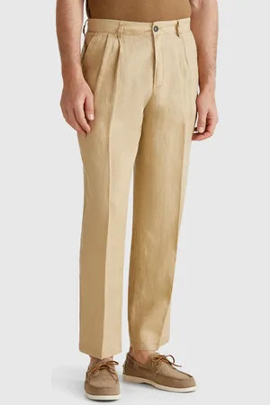 Benetton Lockere Chinos Aus Reinem Leinen