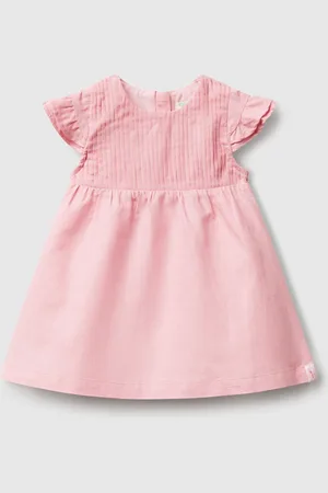 Benetton Kleid Aus Leinen- Und Baumwollmischung