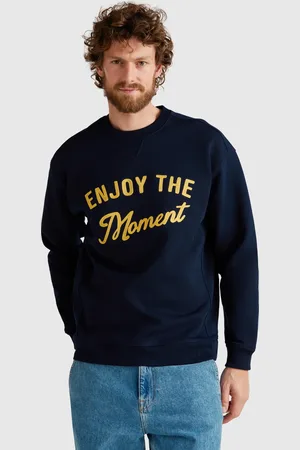 Benetton Sweatshirt Mit Stickerei Aus 100 % Baumwolle