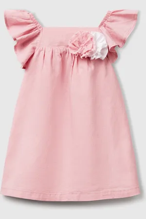 Benetton Ärmelloses Kleid Mit Blumenapplikation