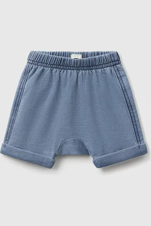 Benetton Shorts Mit Fleece-patch In Denim-optik