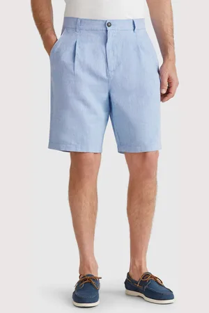 Benetton Gestreifte Shorts Aus Leinenmischung