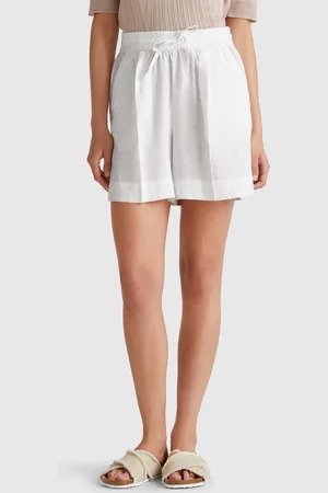 Benetton Shorts Aus Reinem Leinen Mit Kordelzug