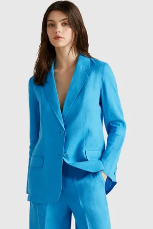Benetton Blazer Aus Reinem Leinen