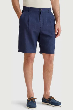 Benetton Gestreifte Shorts Aus Leinenmischung