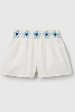 Benetton Kurze Hose Mit Makramee-blumen