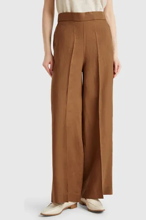 Benetton Palazzo-hose Aus 100 % Leinen