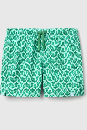 Benetton Gemusterte Badeshorts Aus Nylon