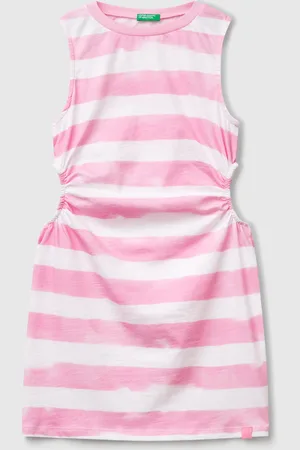 Benetton Gestreiftes Kleid Mit Bullauge