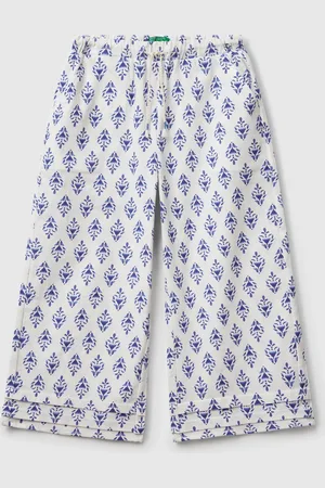 Benetton Gemusterte Hose Mit Weitem Bein