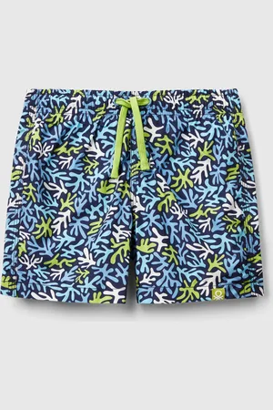 Benetton Gemusterte Badeshorts Aus Nylon