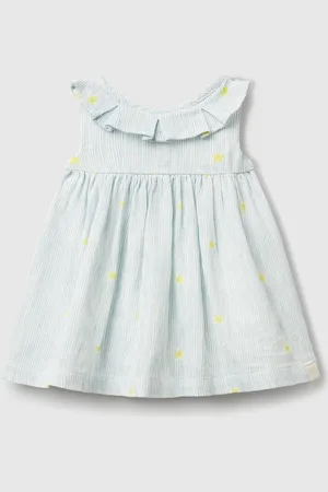 Benetton Kleid Mit Rüschenkragen