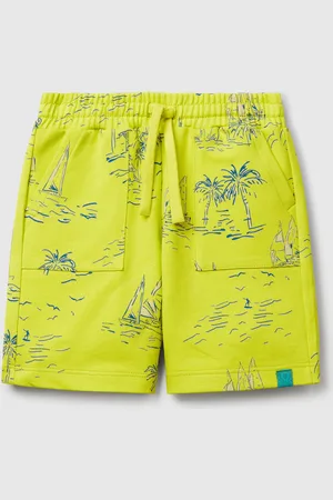 Benetton Shorts Mit Meeresprint