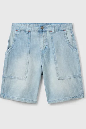 Benetton Gerade Karierte Bermudashorts