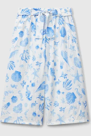Benetton Palazzo-hose Mit Marine-print