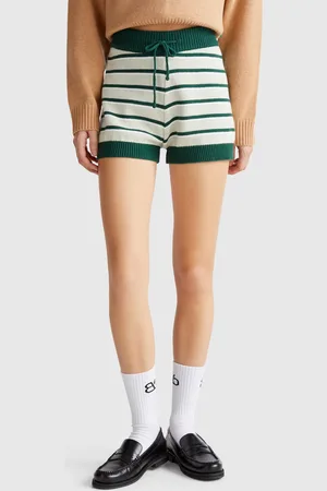 Benetton Gestreifte Strickshorts