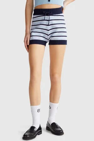 Benetton Gestreifte Strickshorts