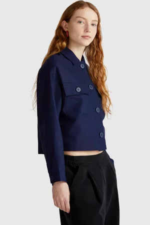 Benetton Jacke Aus Leinenmischung