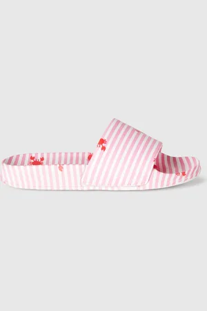 Benetton Rosa Gestreifte Hausschuhe Mit Krabben