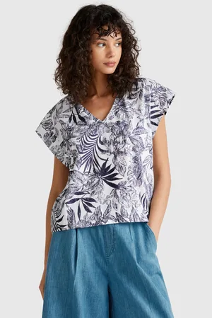 Benetton T-shirt Mit Blumendruck