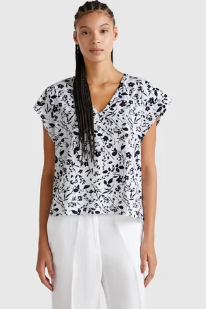 Benetton T-shirt Mit Blumendruck