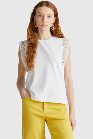 Benetton Ärmelloses Top Mit Makramee