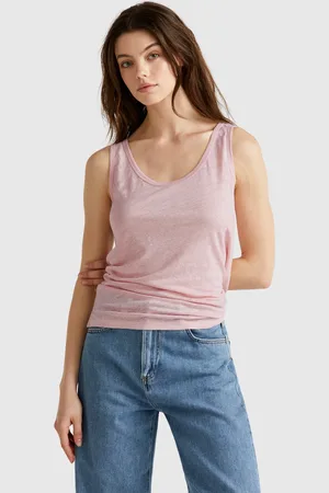 Benetton Tanktop Aus Reinem Leinen