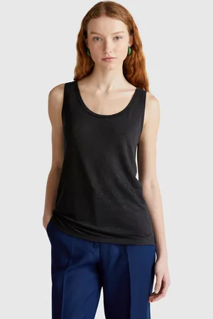 Benetton Tanktop Aus Reinem Leinen
