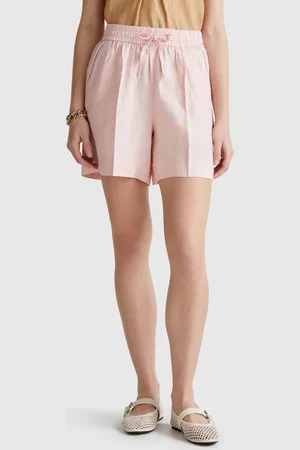Benetton Shorts Aus Reinem Leinen Mit Kordelzug