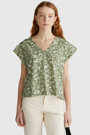 Benetton T-shirt Mit Blumendruck