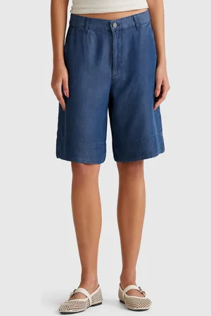 Benetton Chambray-bermudashorts
