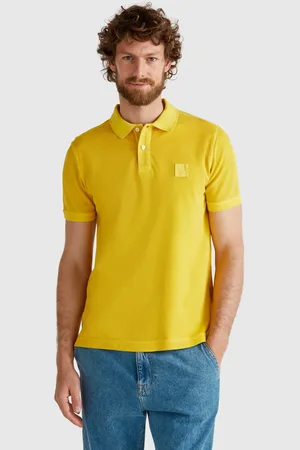 Benetton Gelbes Poloshirt Mit Normaler Passform
