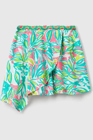 Benetton Minirock Mit Tropischem Print