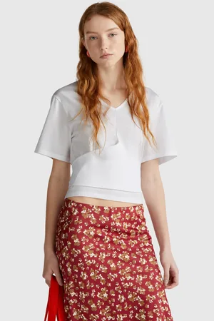 Benetton T-shirt Mit Knoten Auf Der Rückseite