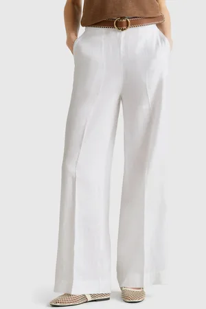 Benetton Palazzo-hose Aus 100 % Leinen
