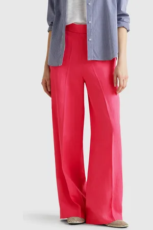 Benetton Palazzo-hose Aus 100 % Leinen