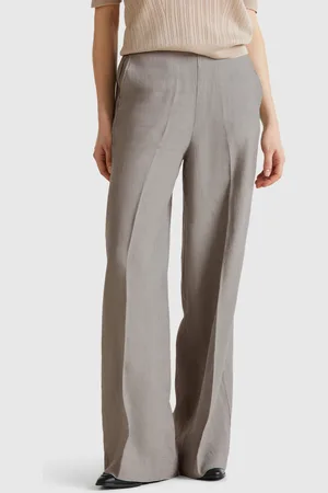 Benetton Palazzo-hose Aus 100 % Leinen