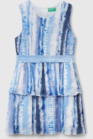 Benetton Gemustertes Faltenkleid