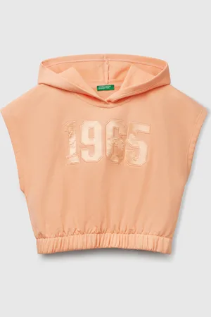 Benetton Ärmelloses Sweatshirt Mit Kapuze
